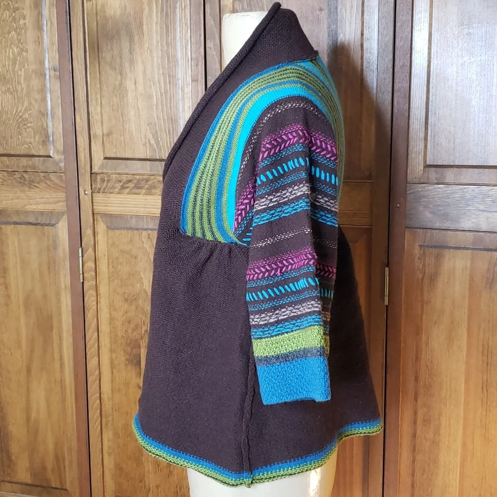 Free People Embroidered Cardigan Sweater Sz M